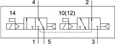 Festo 2x3/2 NO/NC Monostable Air Solenoid Valve G1/4 950l/min - 8031527