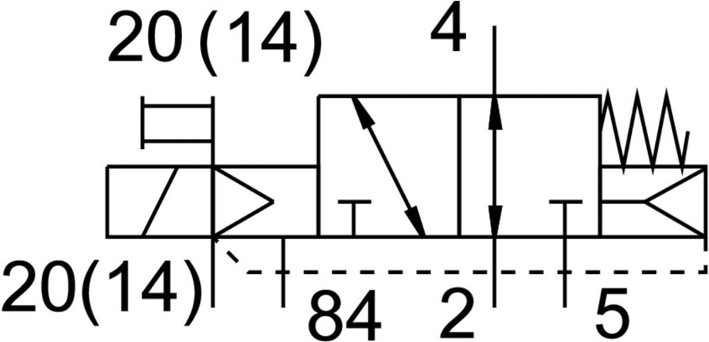 Festo 3/2 NO Monostabiele Lucht Magneetventiel Flens 130L/Min - 8028232