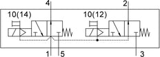 Festo 2x3/2 NO Monostable Air Solenoid Valve G1/4 1000l/min - 8035204