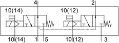 Festo 2x3/2 NO Monostable Air Solenoid Valve G1/4 1000l/min - 8035207