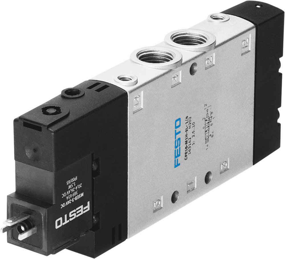 Festo 5/2 Monostabiel Lucht Magneetventiel G1/4 1500l/min - 163762