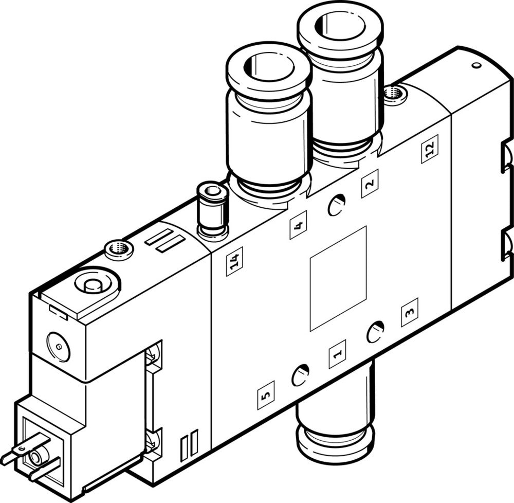 Festo 5/2 Monostabiel Lucht Magneetventiel QS-8 850L/Min - 163150