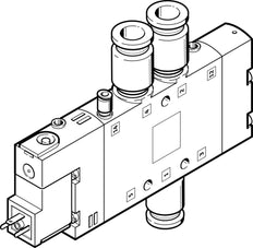 Festo 5/2 Monostabiele Lucht Magneetventiel QS-10 1000l/min - 163158