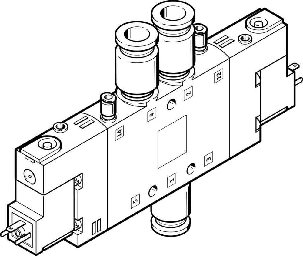 Festo 5/2 Bistabiel Lucht Magneetventiel QS-10 1000L/Min - 163783