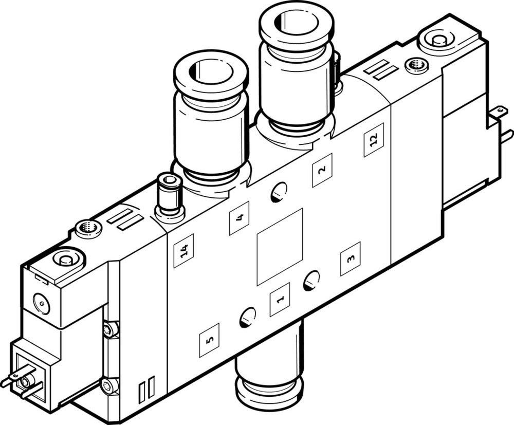 Festo 5/2 Bistabiel Lucht Magneetventiel QS-10 1250L/Min - 163179