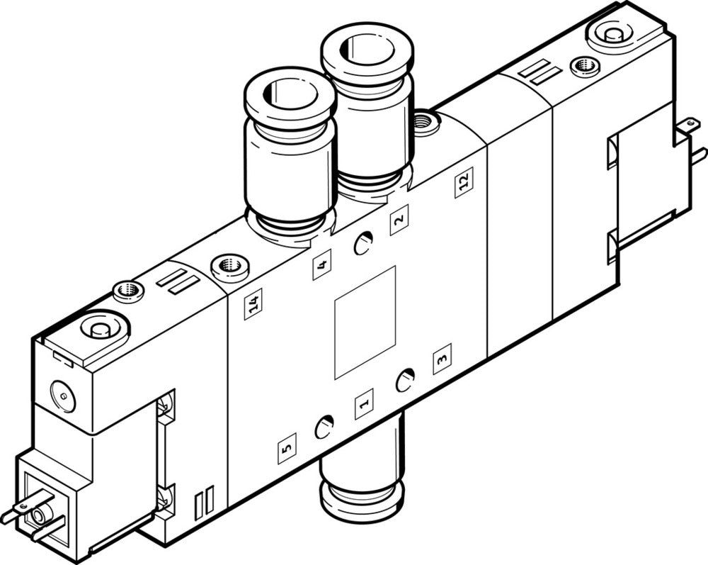 Festo 5/3 Uitgeblazen Lucht Magneetventiel QS-8 780L/Min - 170327