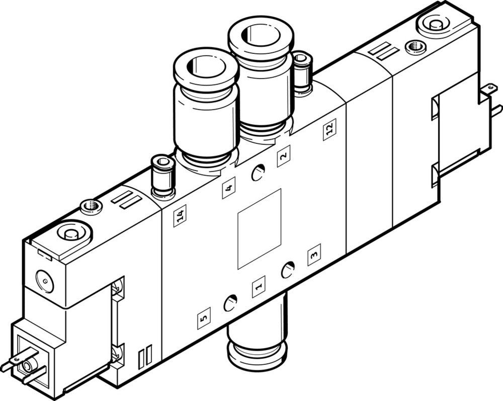 Festo 5/3 Exhausted Air Solenoid Valve QS-10 1000l/min - 170262