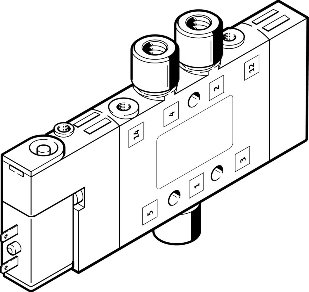 Festo 5/2 Monostabiel Lucht Magneetventiel M5 180L/Min - 196884