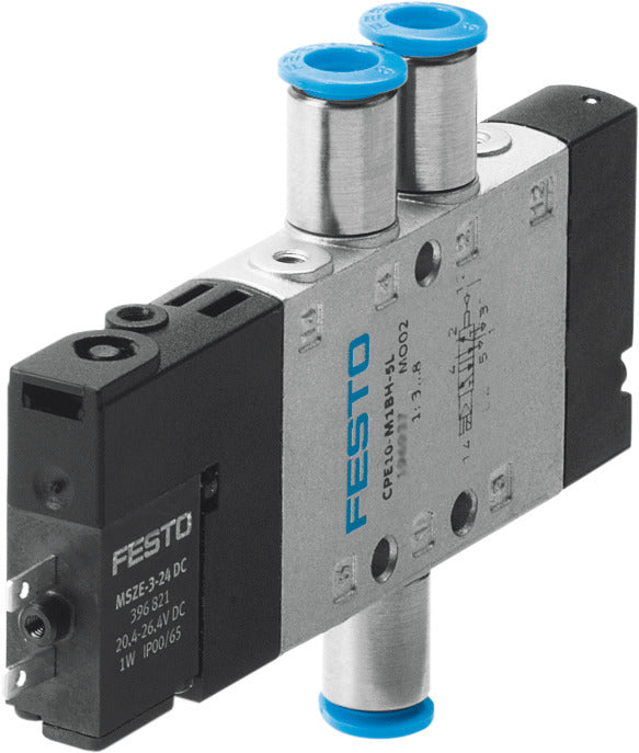 Festo 5/2 Monostabiel Lucht Magneetventiel QS-4 180L/Min - 196882