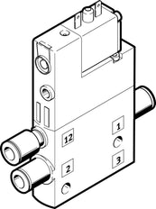 Festo 3/2 NO Monostabiele Lucht Magneetventiel QS-8 810L/Min - 196894
