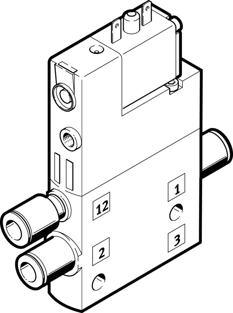 Festo 3/2 NO Monostabiele Lucht Magneetventiel QS-6 510L/Min - 196893