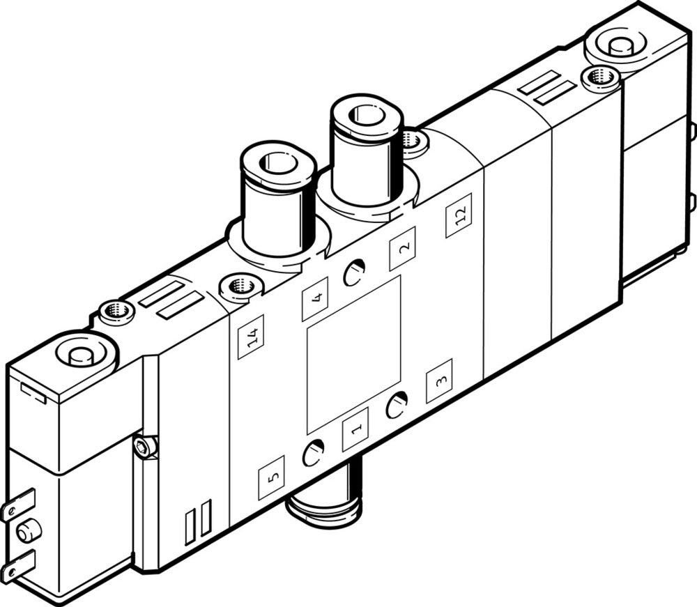 Festo 5/3 Geperst Lucht Magneetventiel QS-6 370L/Min - 196895