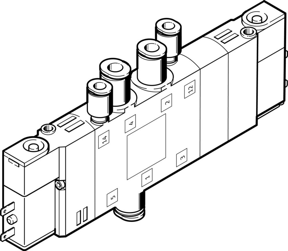 Festo 5/3 NC Lucht Magneetventiel QS-8 720L/Min - 196906