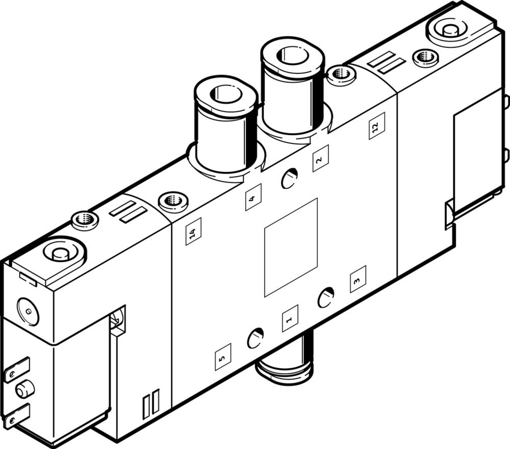 Festo 5/2 Bistabiel Lucht Magneetventiel QS-6 400L/Min - 196907