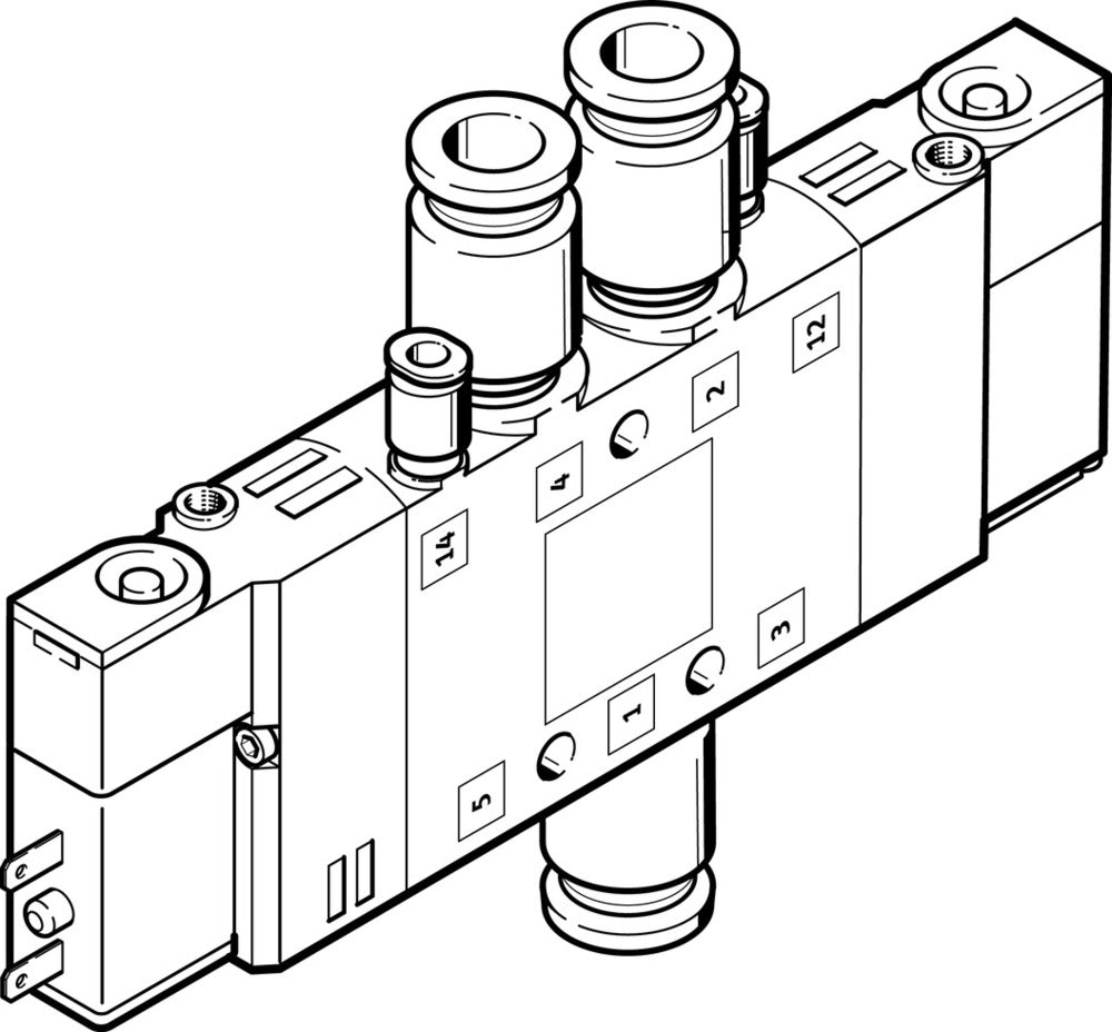 Festo 5/2 Bistabiel Lucht Magneetventiel QS-6 400L/Min - 196909