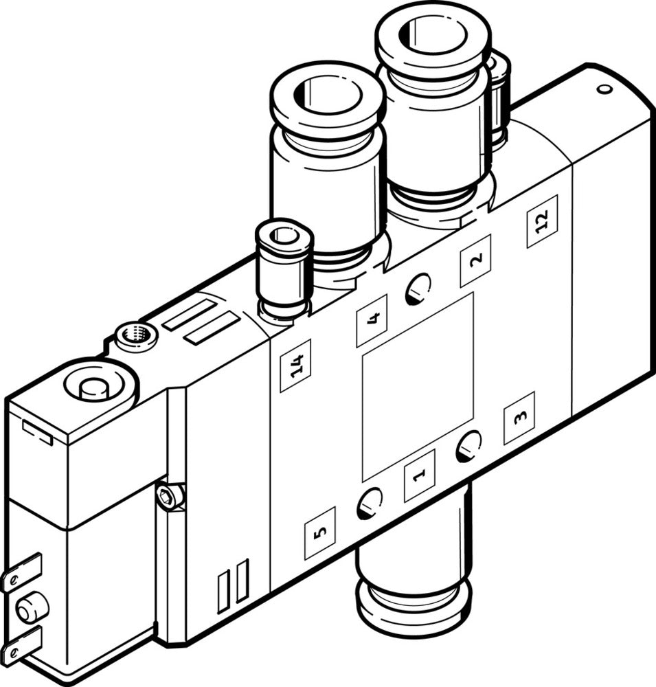 Festo 5/2 Monostabiele Lucht Magneetventiel QS-6 400l/min - 196913