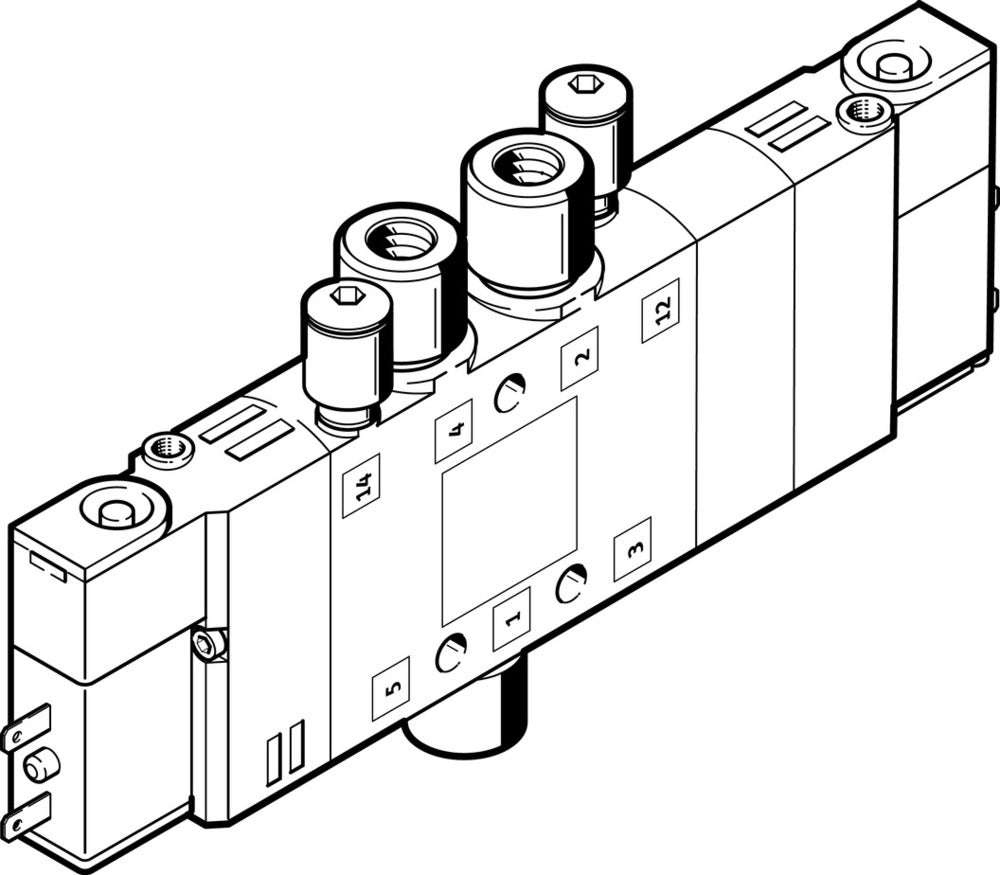 Festo 5/3 Uitgeblazen Lucht Magneetventiel QS-4 180l/min - 533150