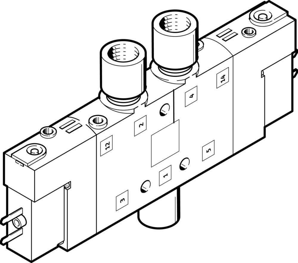 Festo 5/3 Uitgeblazen Lucht Magneetventiel M5 180L/Min - 533161