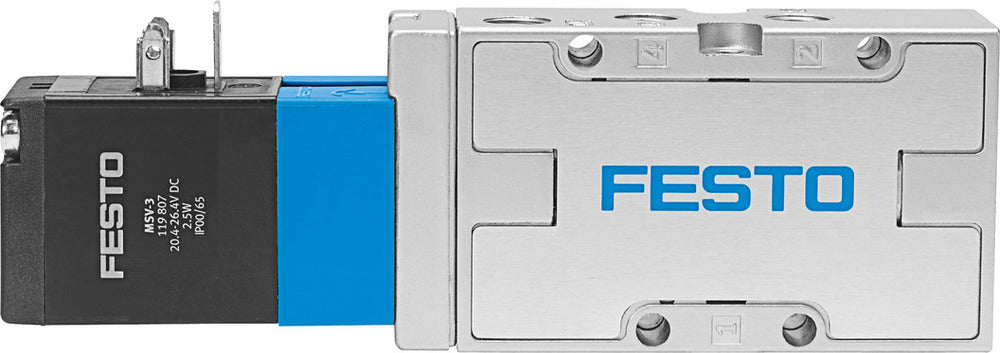 Festo 5/2 Monostabiele Lucht Magneetventiel G1/8 750L/Min - 19779