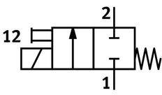 Festo 2/2 NC Monostabiele Lucht Magneetventiel Aansluitplaat 14l/min -0.9 - 2bar/-13 - 29psi - 197042