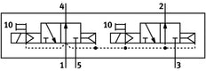 Festo 2x3/2 NO Monostabiele Lucht Magneetventiel Bouwgrootte 18mm ISO 15407-1 Bouwgrootte 02 VDMA 24563 400l/min - 534772