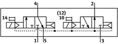 Festo 2x3/2 NO/NC Monostabiel Lucht Magneetventiel Bouwgrootte 18mm ISO 15407-1 400l/min - 547067