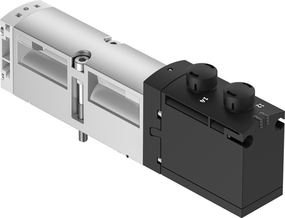 Festo 5/3 Pressurized/Exhausted Air Solenoid Valve Size 26mm ISO 15407-2 700l/min - 8033029