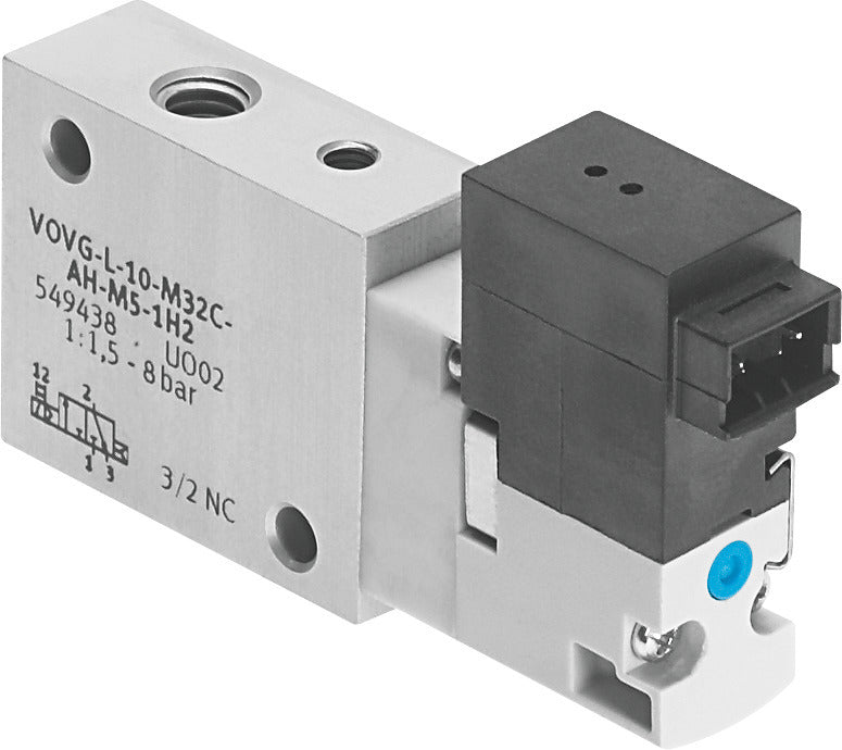 Festo 3/2 NC Monostabiel Lucht Magneetventiel M5 200L/Min 2 - 8Bar/2 - 116Psi - 560697