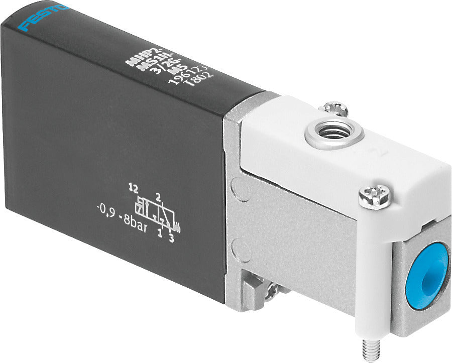 Festo 3/2 NO Monostabiel Lucht Magneetventiel M5 100l/min -0.9 - 8bar/-13 - 116psi - 196143