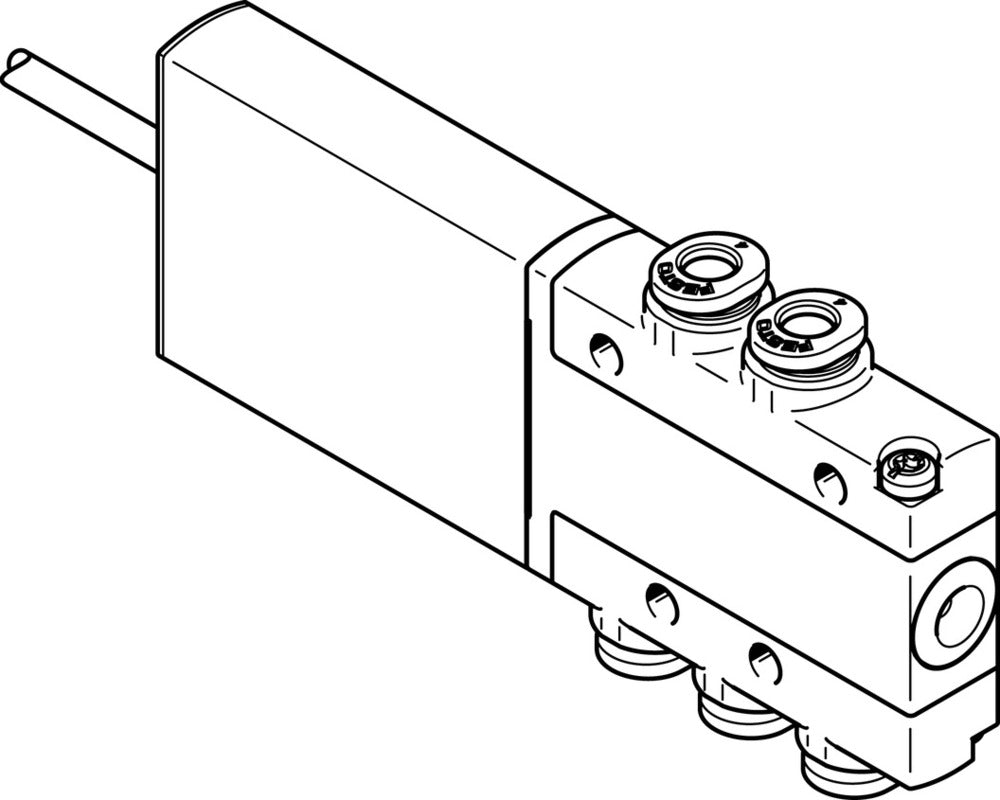 Festo 5/2 Monostabiel Lucht Magneetventiel QS-4 90l/min -0,9 - 8bar/-13 - 116psi - 525119