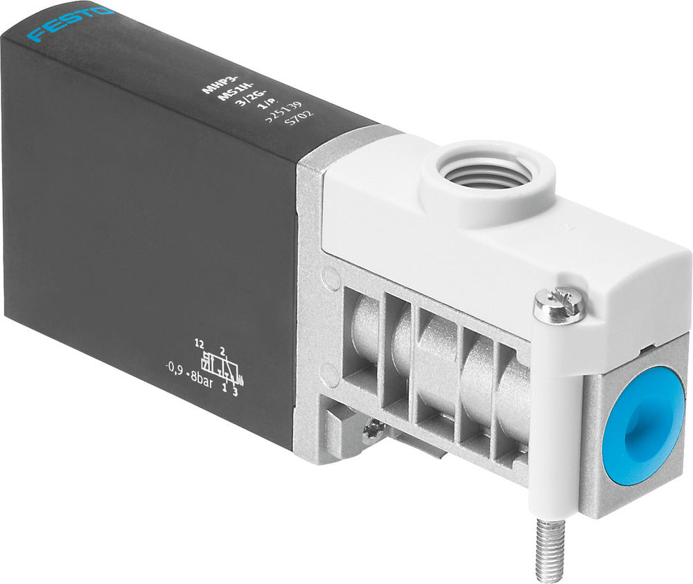 Festo 3/2 NO Monostabiele Lucht Magneetventiel G1/8 200l/min -0,9 - 8bar/-13 - 116psi - 525158