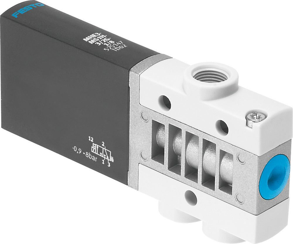 Festo 3/2 NO Monostabiele Lucht Magneetventiel G1/8 200l/min -0,9 - 8bar/-13 - 116psi - 525167