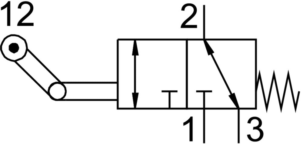 Festo 3/2 Monostabiele Rollenhevelklep G1/4 870L/Min -0,95 - 10Bar/-14 - 145Psi - 8047103