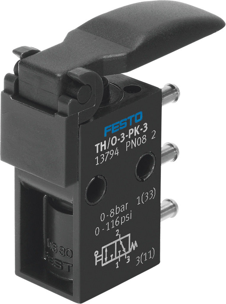 Festo 3/2 No/Nc Monostabiele Vingerhendelklep PK-3 80L/Min - 13794