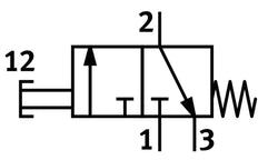 Festo 3/2 NC Monostabiele Drukknopklep M5 80L/Min - 3660