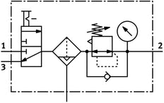 Festo Luchtverzorgingsunit G1/4'' 0.5-12bar 1000l/min 40µm - 542298