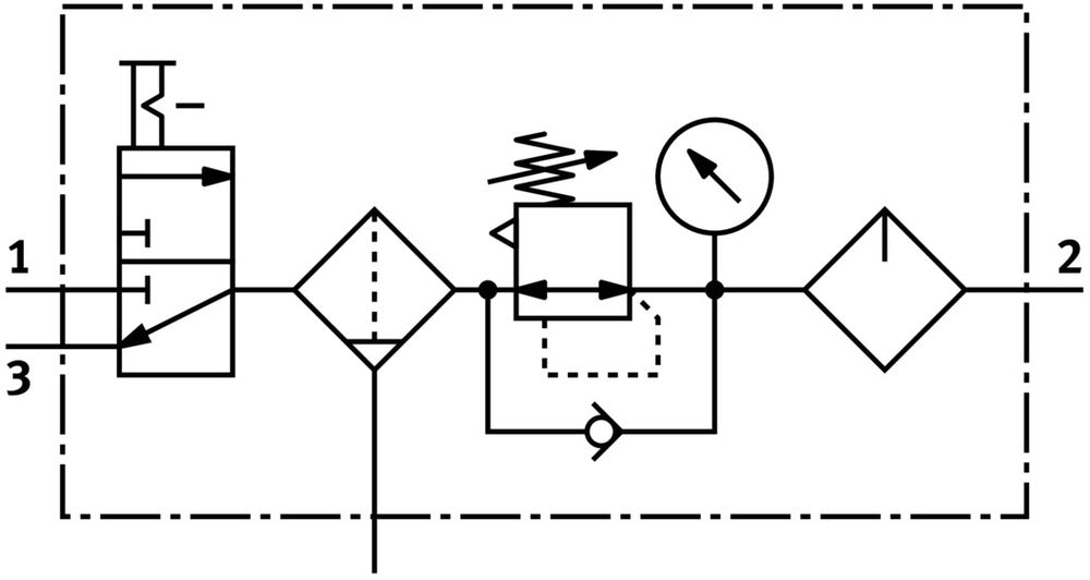 Festo Luchtverzorgingsunit G1/4'' 1-12bar 750l/min 40µm - 542296