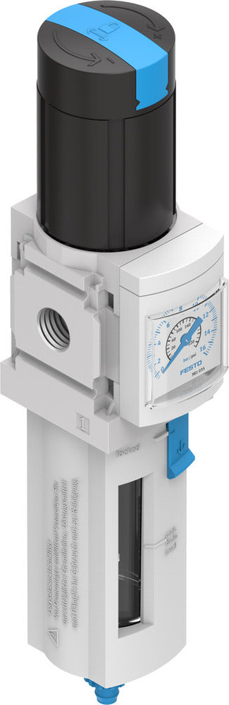 Festo Compressed Air Filter Regulator G1/8'' 0.5-12bar 900l/min 40µm - 529172