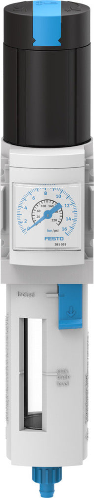 Festo Compressed Air Filter Regulator G1/4'' 0.5-12bar 1500l/min 40µm - 529156