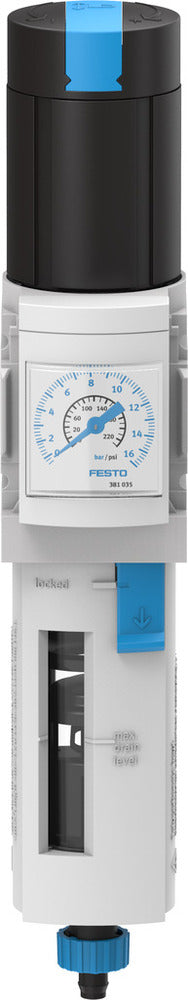 Festo Compressed Air Filter Regulator G1/4'' 0.3-7bar 1500l/min 5µm - 529146