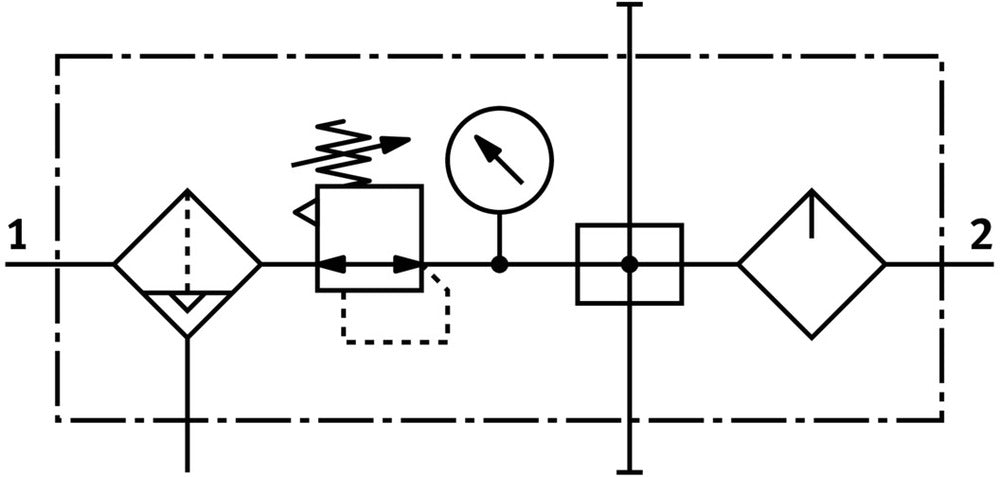 Festo Luchtverzorgingsunit G1/4'' 0.5-12bar 980l/min 40µm Mini - 185794