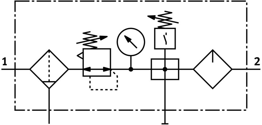Festo Luchtverzorgingsunit G1/8'' 0.5-12bar 650l/min 40µm Mini - 185803