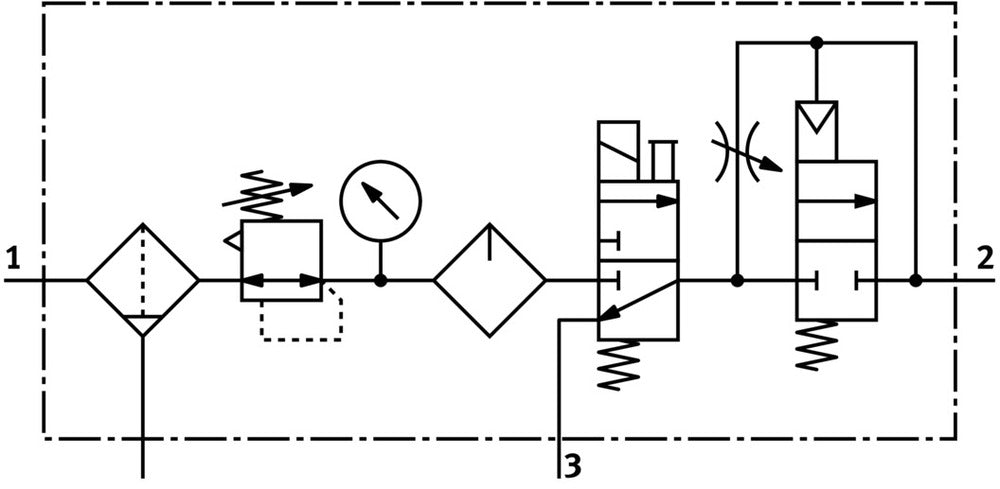 Festo Luchtverzorgingsunit G1/8'' 2.5-12bar 550l/min 40µm Mini - 185827