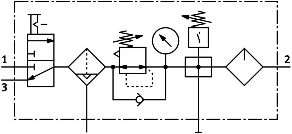 Festo Luchtverzorgingsunit G3/4'' 0.5-12bar 7800l/min 40µm Maxi - 185826