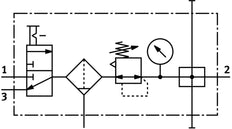 Festo Luchtverzorgingsunit G1/4'' 0.5-12bar 1050l/min 40µm Mini - 185721
