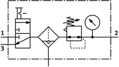 Festo Luchtverzorgingsunit G1/4'' 0.5-12bar 1150l/min 40µm Mini - 185734