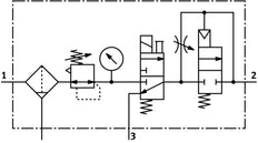 Festo Luchtverzorgingsunit G1/8'' 2.5-12bar 595l/min 40µm Mini - 185743