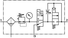 Festo Luchtverzorgingsunit G3/8'' 2.5-12bar 1890l/min 40µm Midi - 185750