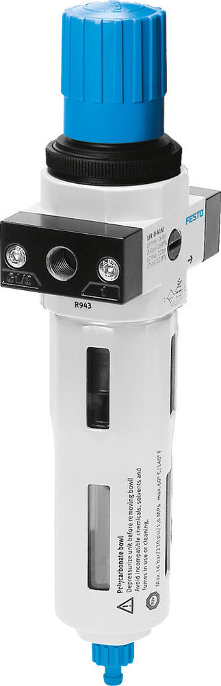 Festo Compressed Air Filter Regulator G3/4'' 0.5-12bar 3400l/min 40µm Midi - 162699
