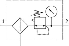 Festo Filterregelaar G1/4'' 0.5-12bar 1200l/min 5µm Mini - 194716
